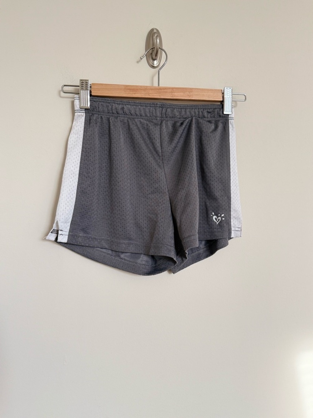 Justice Gray Athletic Shorts Size 10 Girls Sporty Mesh Activewear